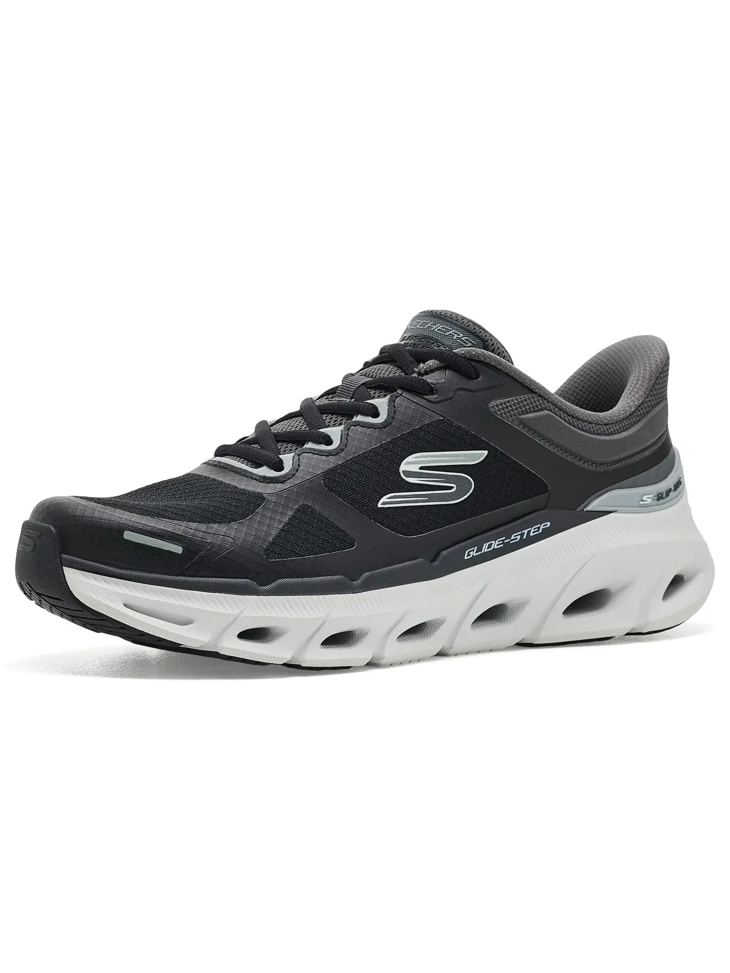 Кроссовки Relaxed Fit Glide-Step Opportune Day Hands-Free Slip-In Skechers — изображение 1 из 4, черный/серый
