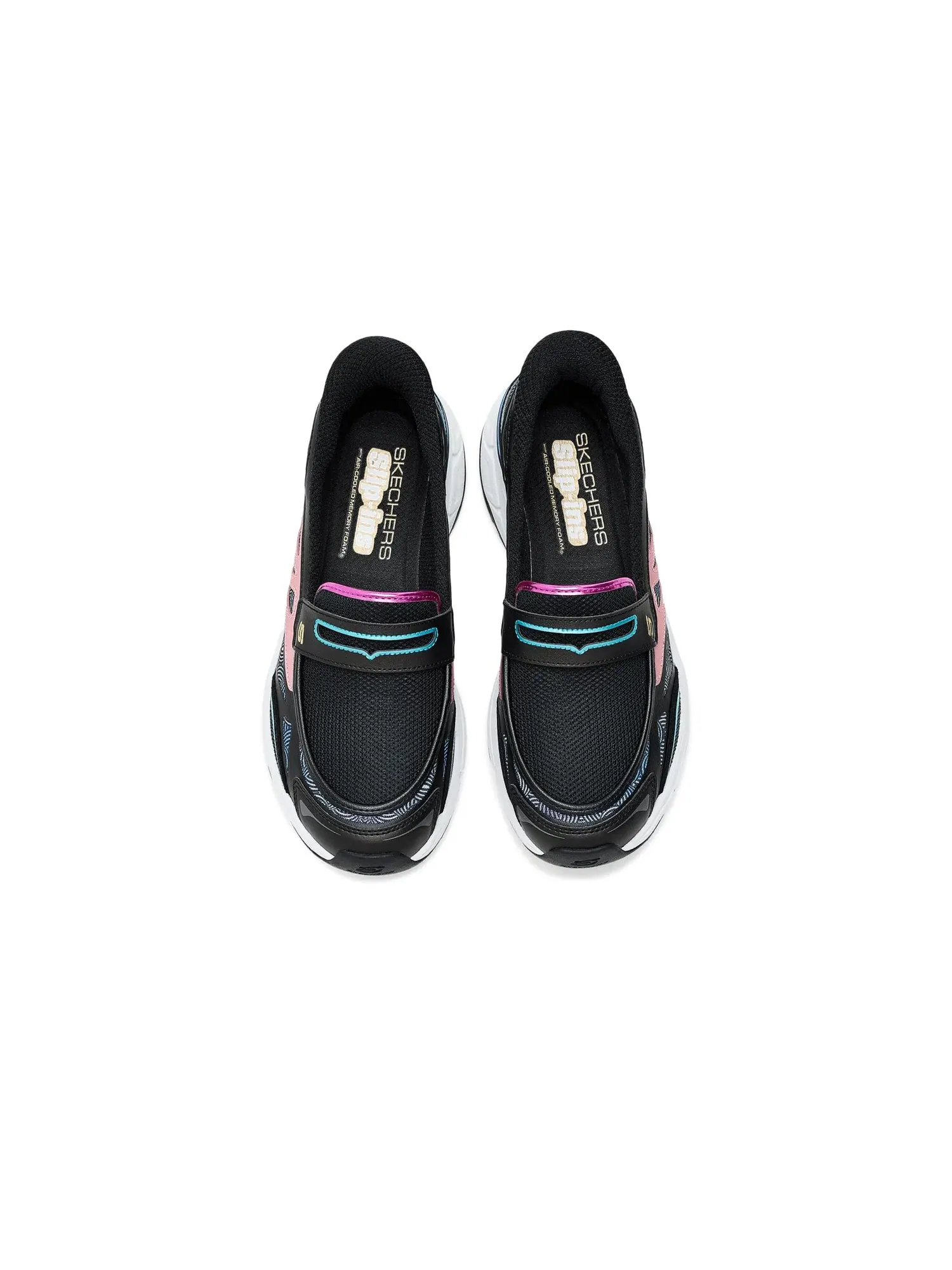 Кроссовки Stamina Sport-chrome Muse, Hands Free Slip-ins Skechers — изображение 2 из 4, черный/мульти
