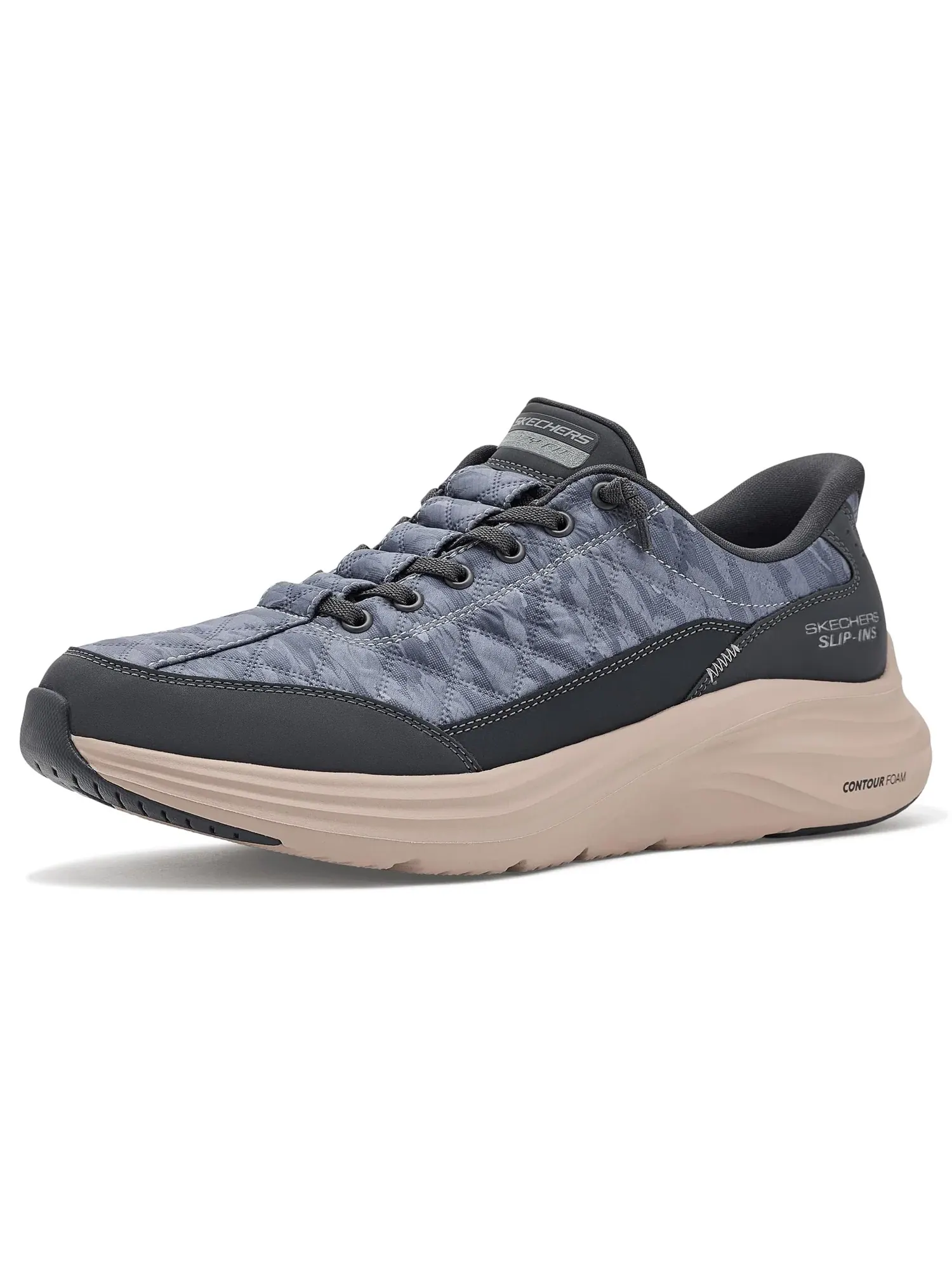 Кроссовки Contour Foam Cozy Fit Compost Hands-Free Slip-Ins Skechers — изображение 1 из 4, черный/натуральный