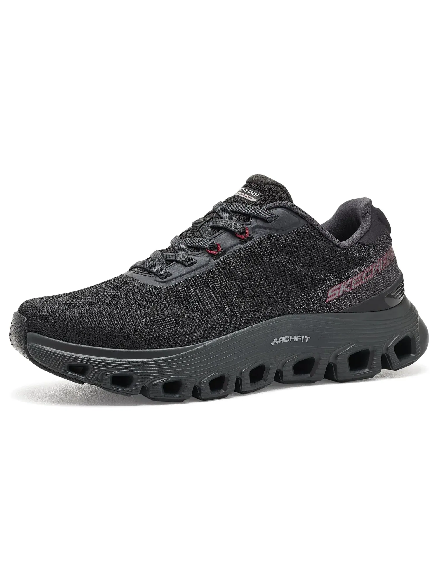 Кроссовки Arch Fit Glide-Step Wave Bremet Skechers — изображение 1 из 4, черный/красный