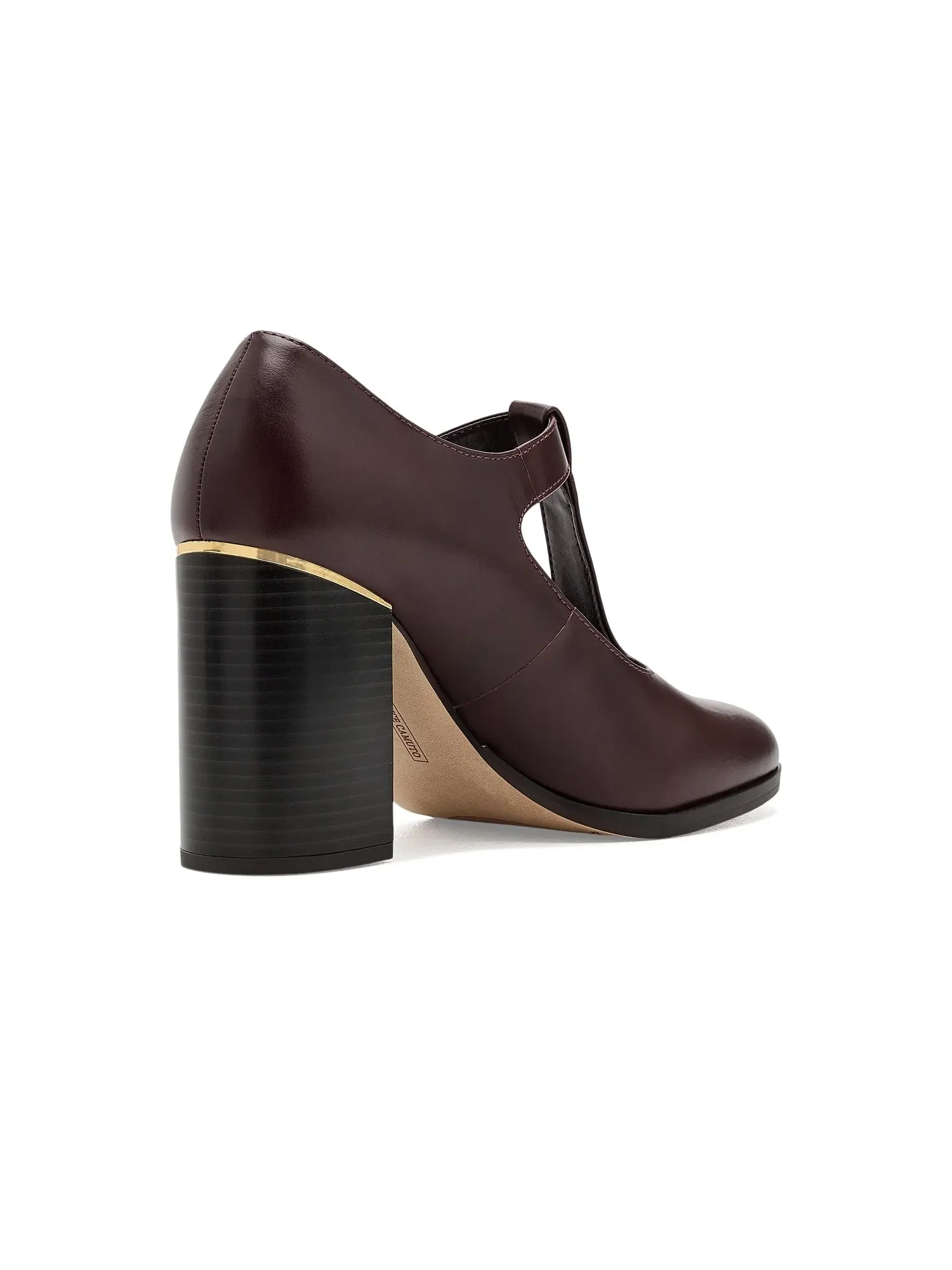 Туфли Micha T-Strap Block Heel Pumps Vince Camuto — изображение 3 из 4, коричневый
