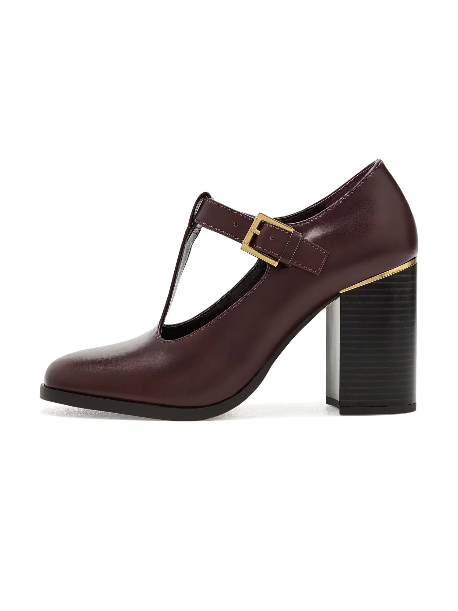 Туфли Micha T-Strap Block Heel Pumps Vince Camuto — изображение 4 из 4, коричневый