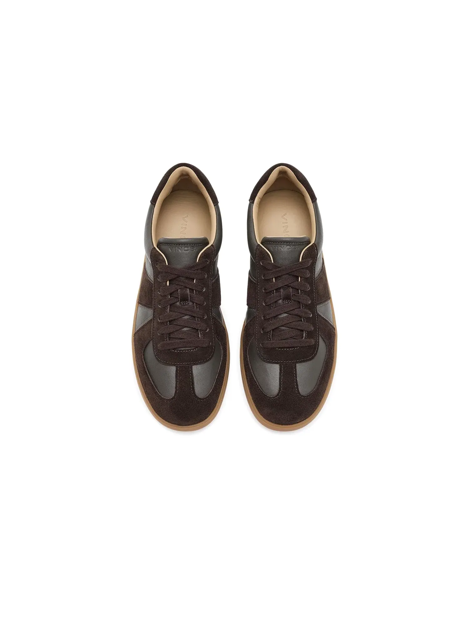 Кроссовки на шнуровке Oren Lace-Up Shoes Vince — изображение 2 из 4, коричневый