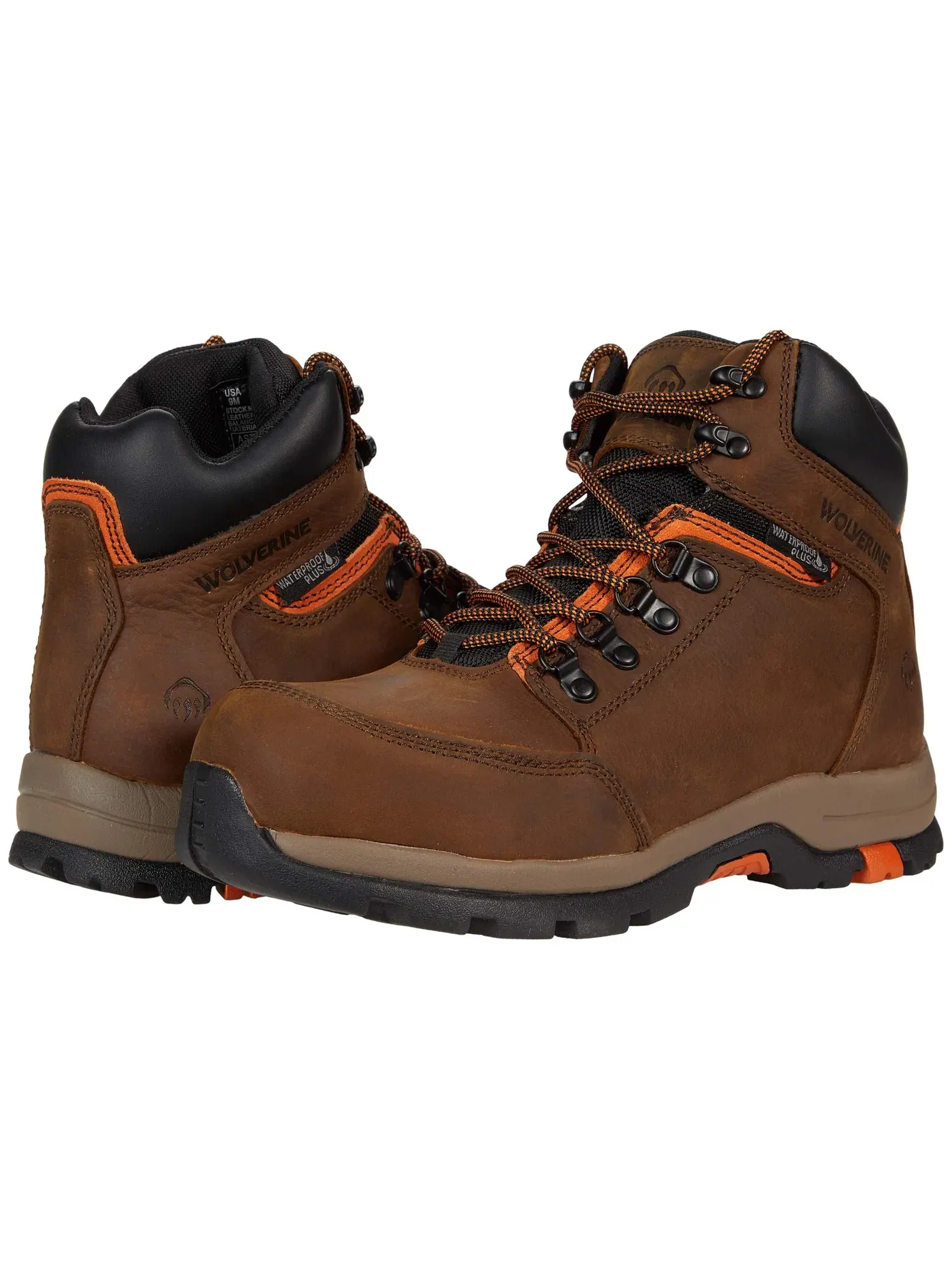 Водонепроницаемые ботинки Grayson Mid Waterproof ST Wolverine — изображение 1 из 4, коричневый