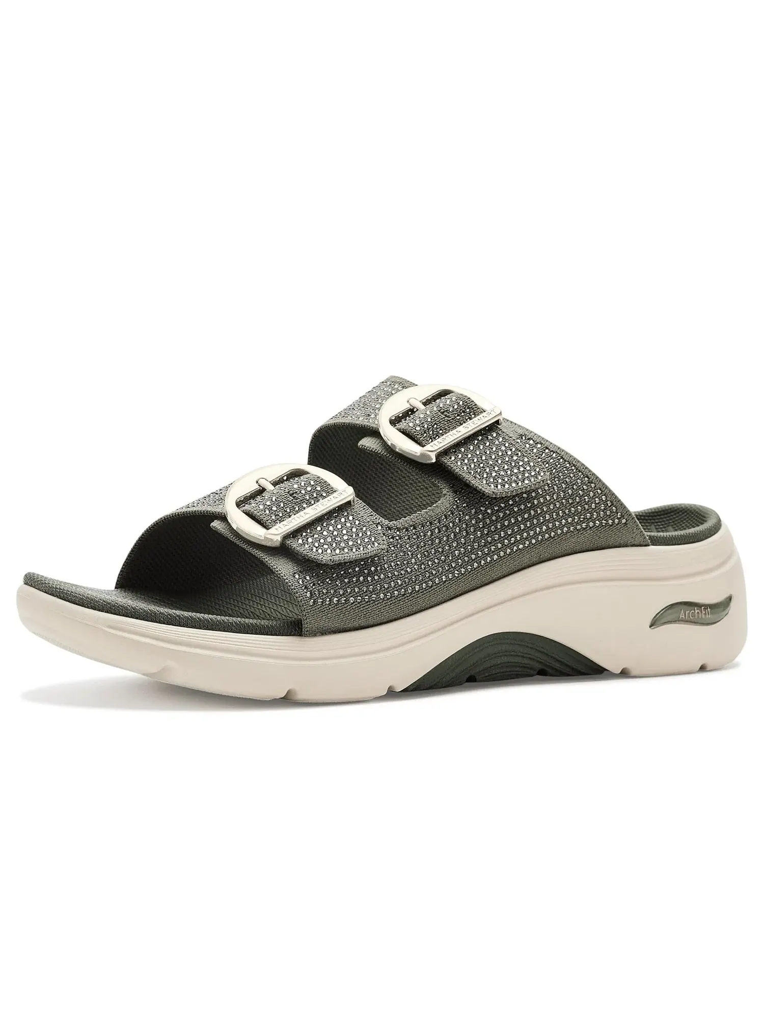 Сандалии Go Walk Arch Fit 2.0 - настоящая жемчужина Skechers — изображение 1 из 4, оливковый