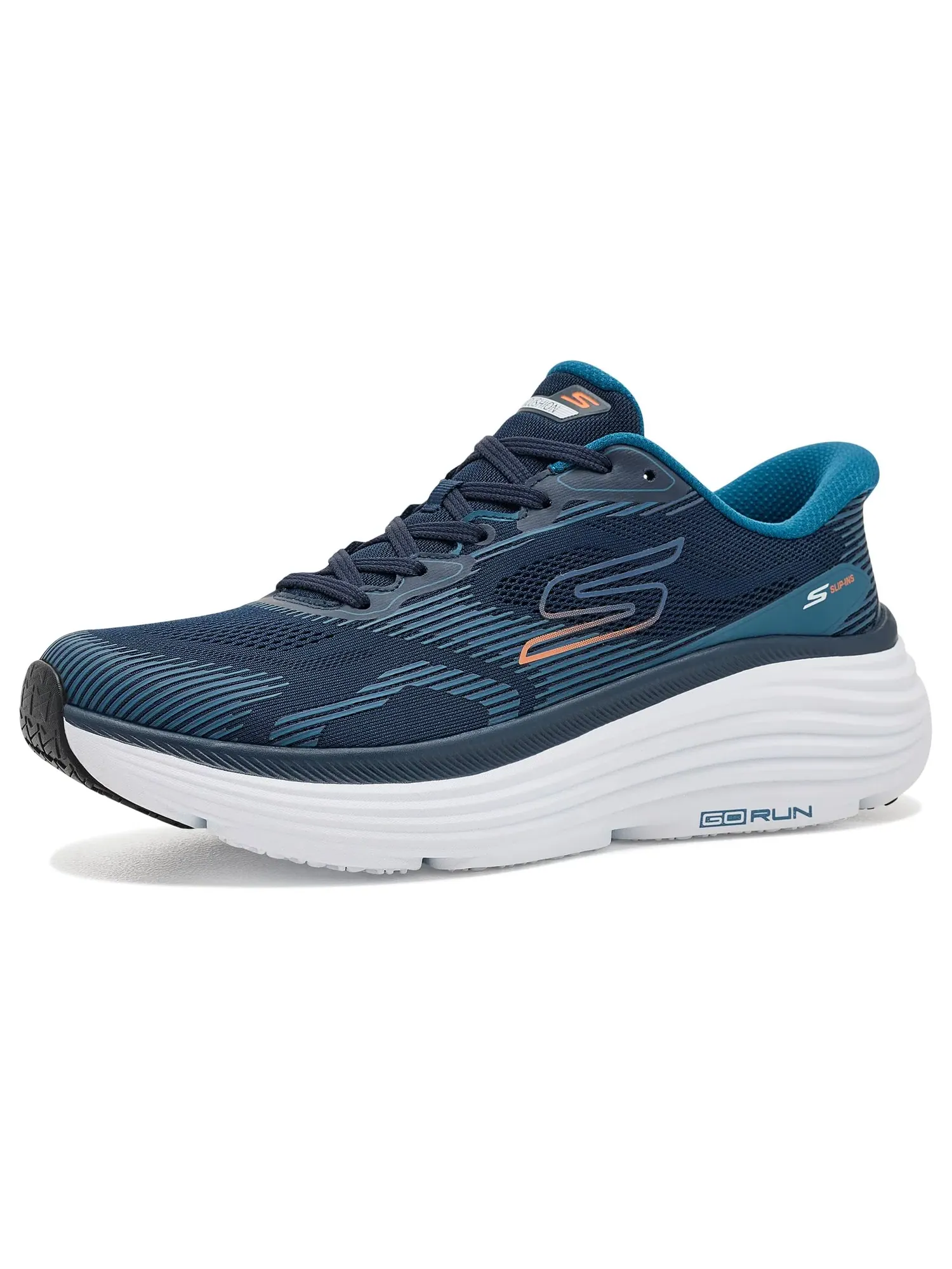 Кроссовки Max Cushioning Endeavour Sequoya Hands-Free Slip-Ins Skechers — изображение 1 из 4, темно-синий