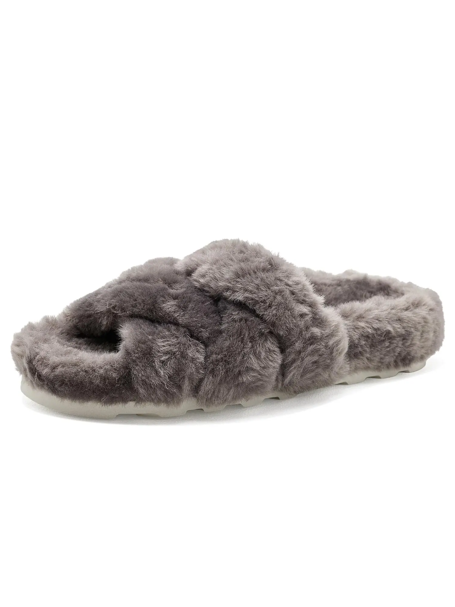 Тапочки с открытым носком Peppa Open Toe Slippers Vionic — изображение 1 из 4, темный серый