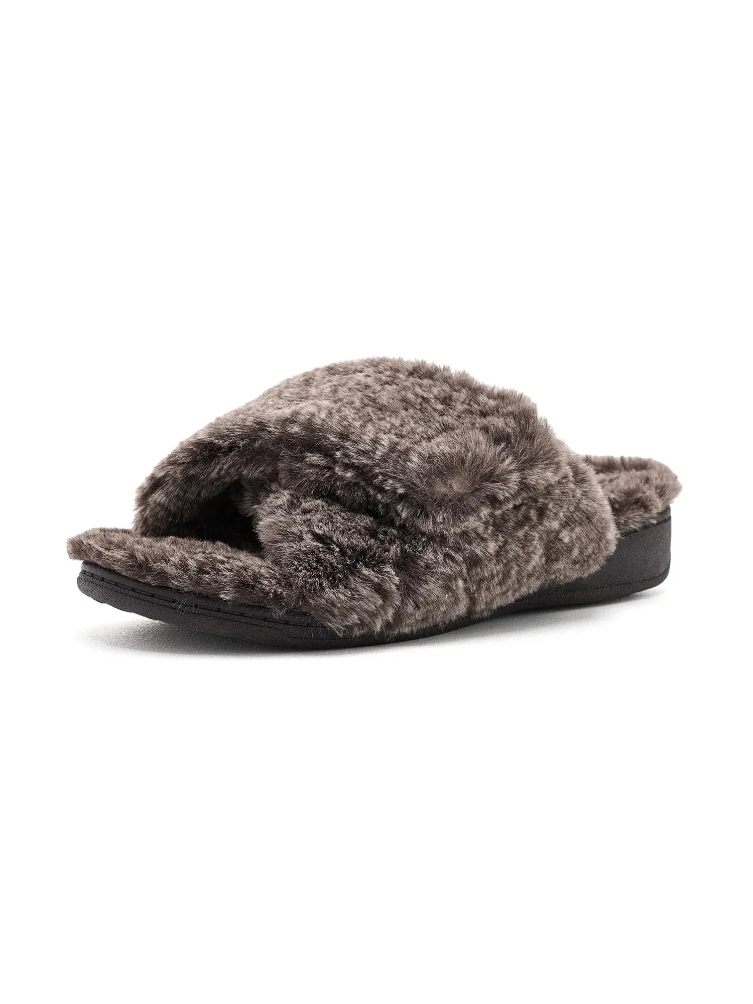 Тапочки с открытым носком Relax II Open Toe Slippers Vionic — изображение 1 из 4, темный коричневый