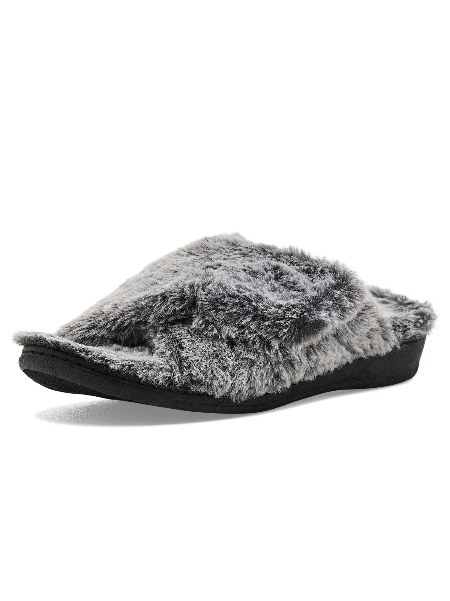 Тапочки с открытым носком Relax II Open Toe Slippers Vionic — изображение 1 из 4, темный серый