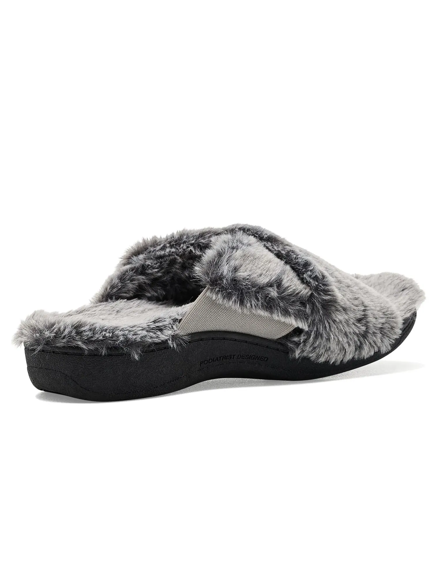 Тапочки с открытым носком Relax II Open Toe Slippers Vionic — изображение 3 из 4, темный серый