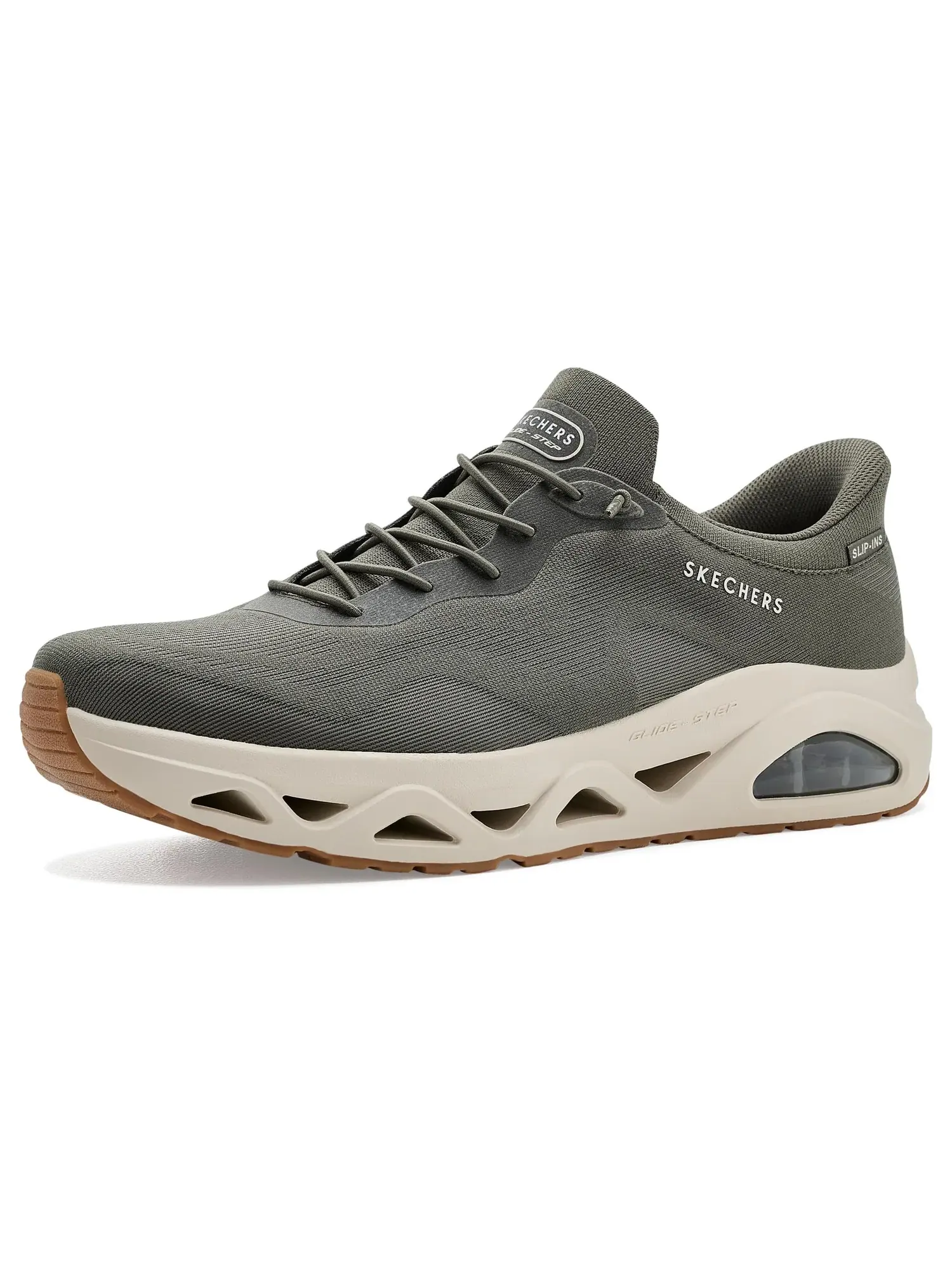 Кроссовки Uno Glide-Step - Air Gliders Hands Free Slip-Ins Skechers — изображение 1 из 4, оливковый
