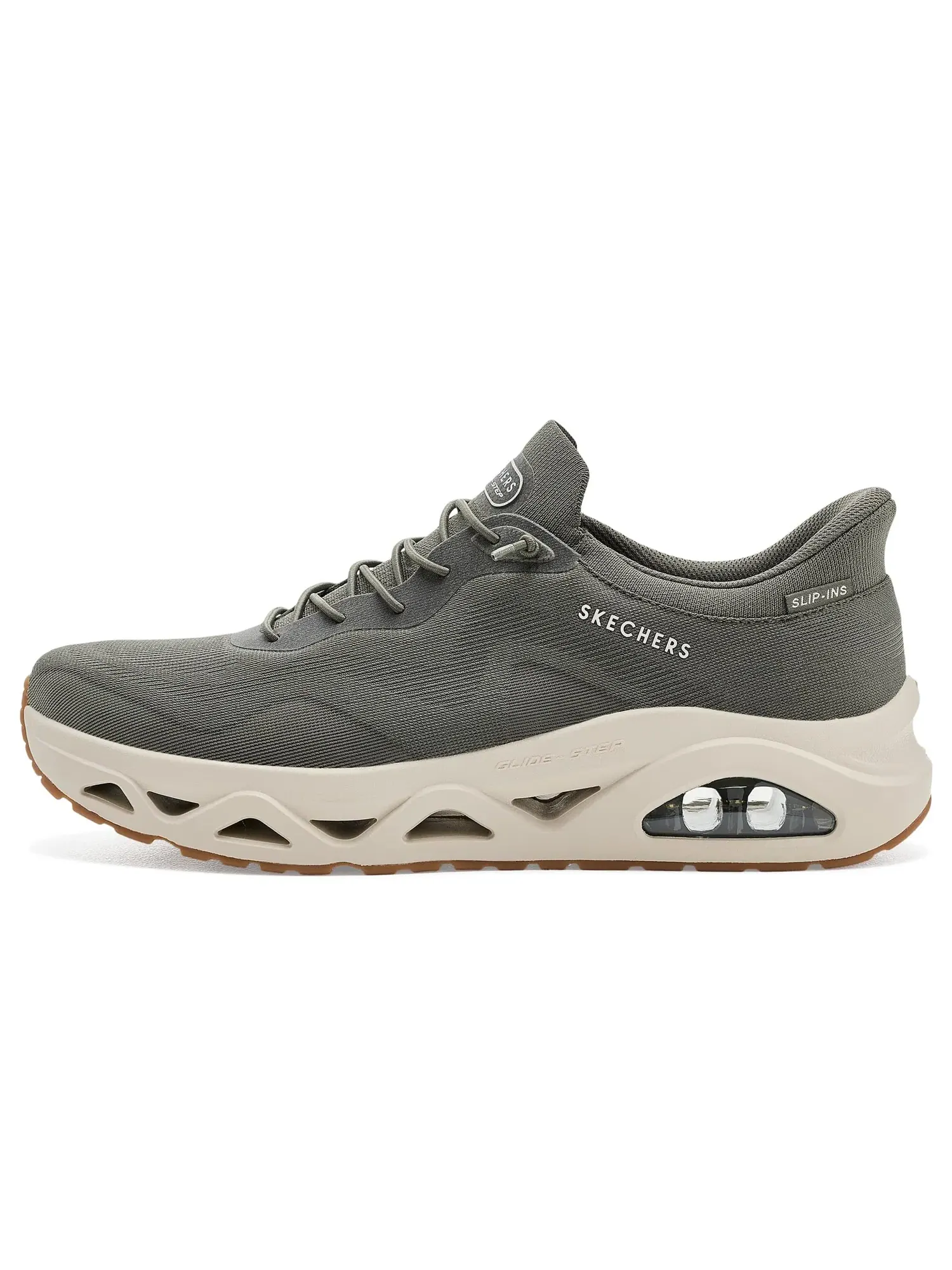 Кроссовки Uno Glide-Step - Air Gliders Hands Free Slip-Ins Skechers — изображение 4 из 4, оливковый