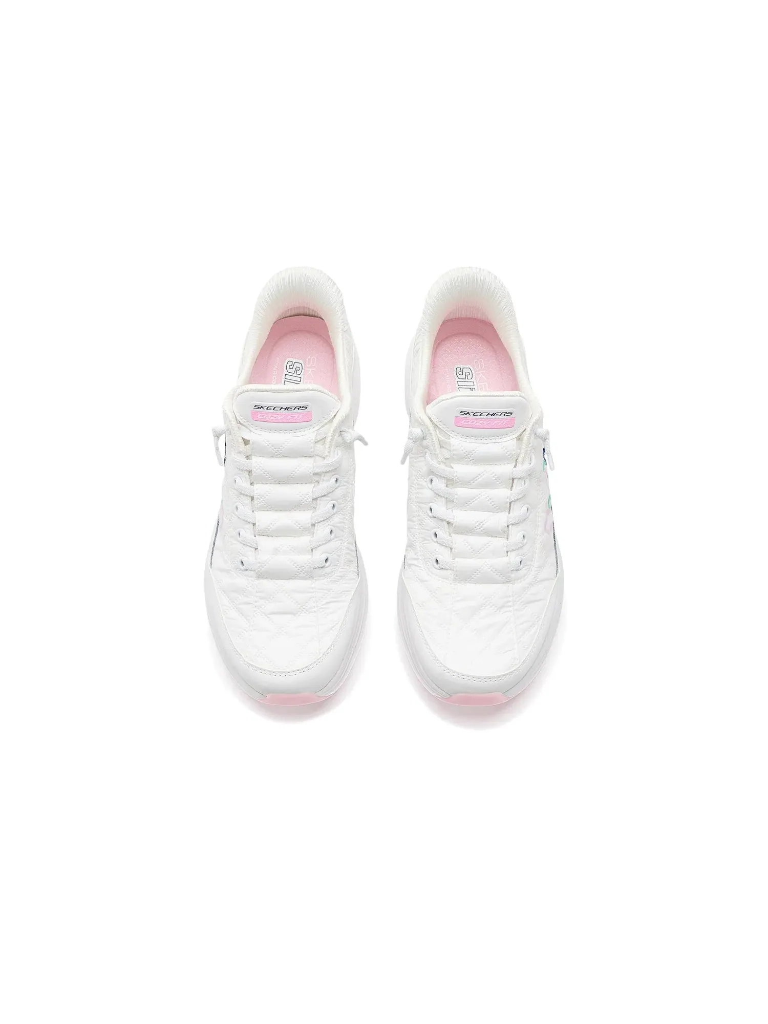 Кроссовки Contour Foam Cozy Fit Timeless Heart Hands Free Slip-ins Skechers — изображение 2 из 4, белый мульти