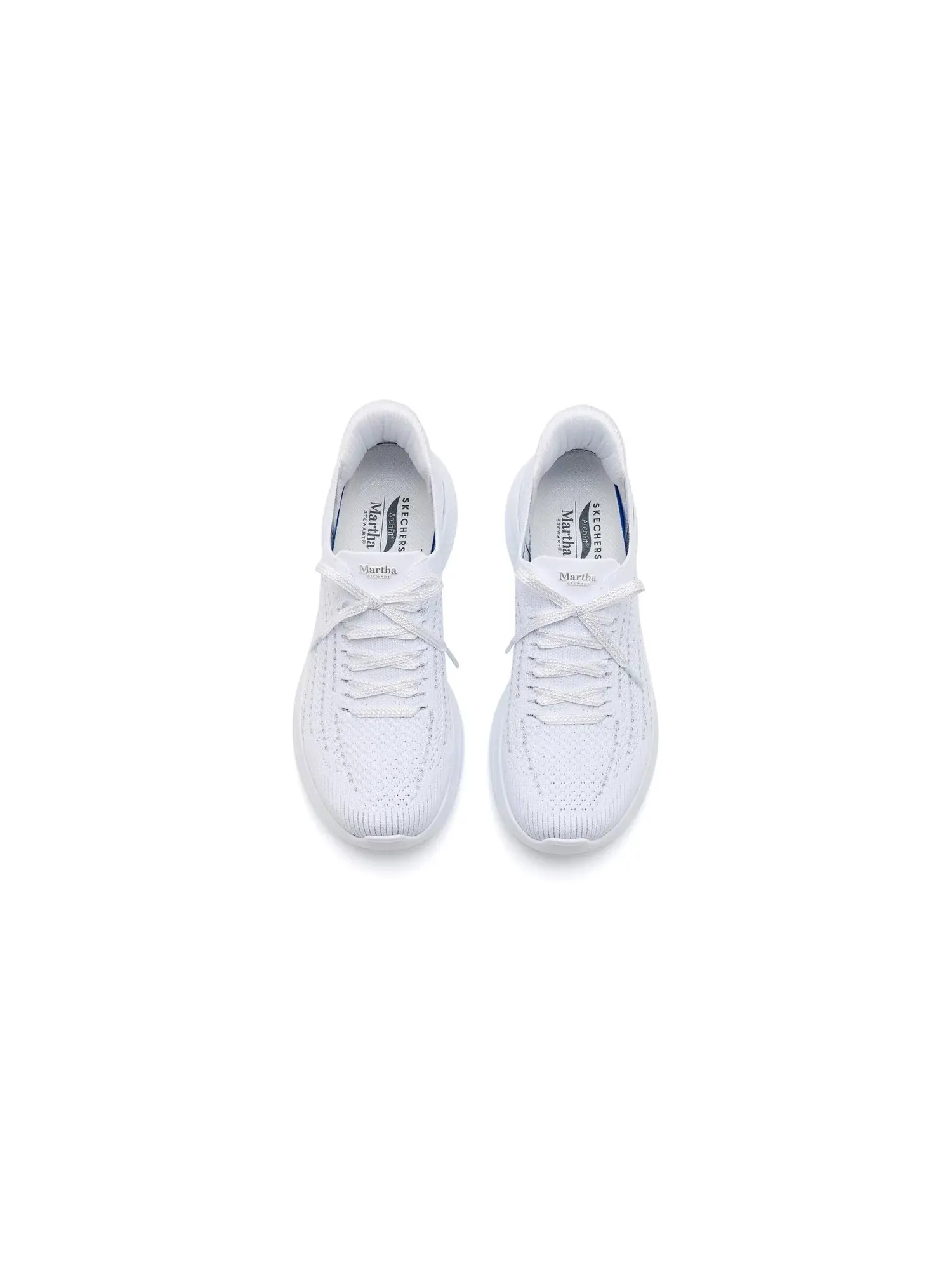 Кроссовки Martha Stewart Slip-Ins Arch Fit Ultra Flex 3.0 - Metallic Grace Skechers — изображение 2 из 4, белый серебристый