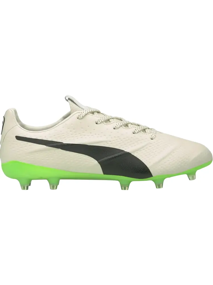 Бутсы Puma King Platinum 21 Vegan FG AG Ivory Glow Green Glare — изображение 1 из 1, бежевый