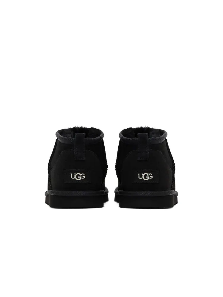 Ботинки UGG Classic Ultra Mini Boot Kids Black — изображение 6 из 6, черный