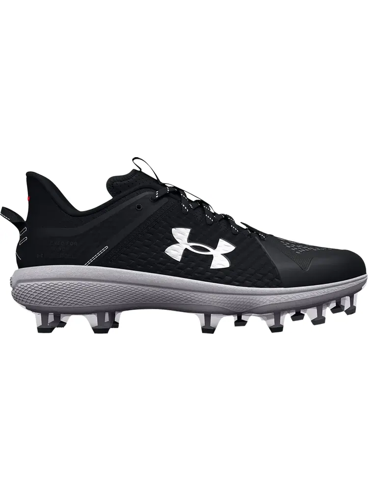 Бутсы Under Armour Yard Low MT TPU Black White — изображение 1 из 1, черный