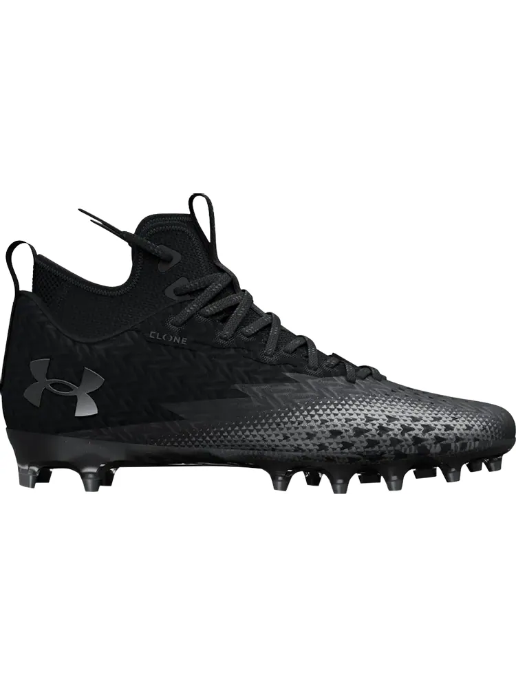 Бутсы Under Armour Spotlight Clone 3.0 MC Black Metallic Silver — изображение 1 из 1, черный