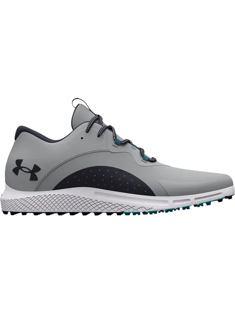 Бутсы Under Armour Charged Draw 2 Spikeless Golf Grey Midnight Navy — изображение 1 из 1, серый