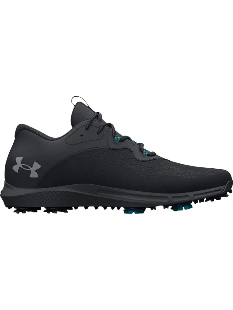Бутсы Under Armour Charged Draw 2 Golf Wide Black Steel — изображение 1 из 1, черный