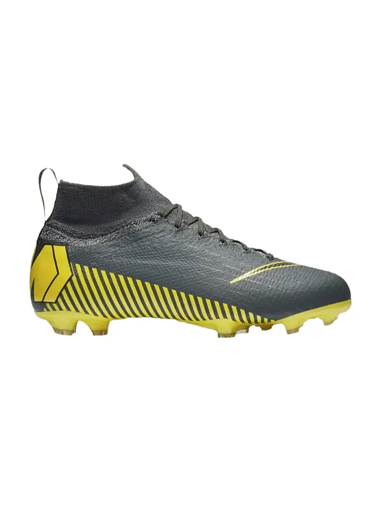 Бутсы Nike Mercurial Superfly 6 Elite FG GS 'Grey Opti Yellow' — изображение 1 из 1