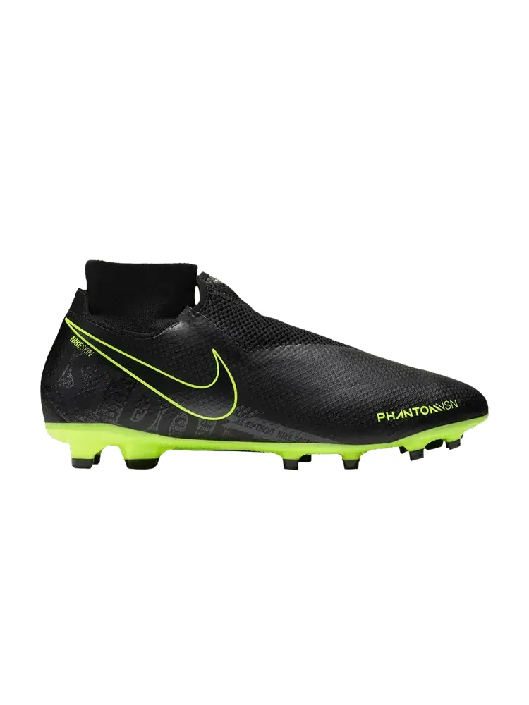 Бутсы Nike Phantom Vision Pro DF FG 'Black Volt' — изображение 1 из 1, черный/черный