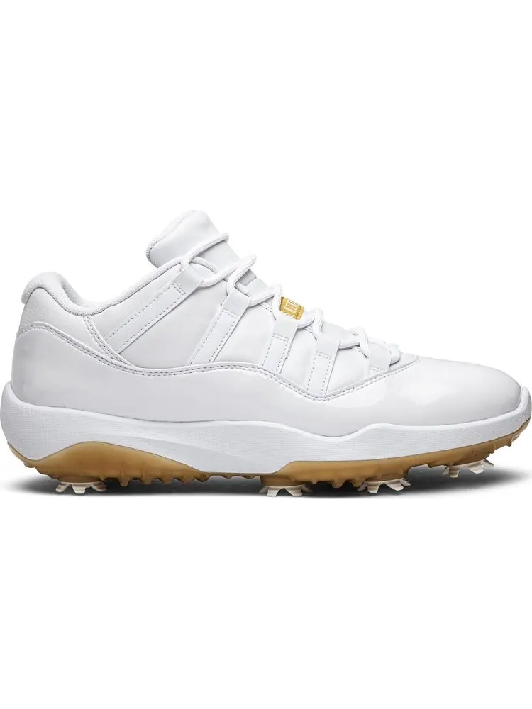 Бутсы Air Jordan 11 Low Golf Metallic Gold — изображение 1 из 8, белый