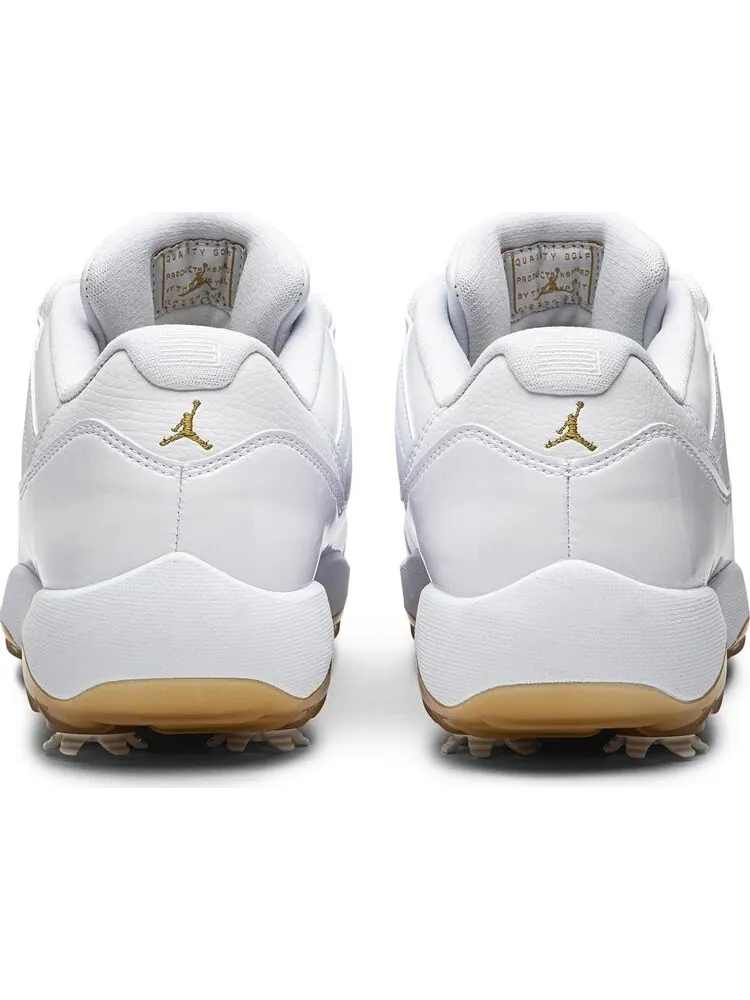 Бутсы Air Jordan 11 Low Golf Metallic Gold — изображение 6 из 8, белый