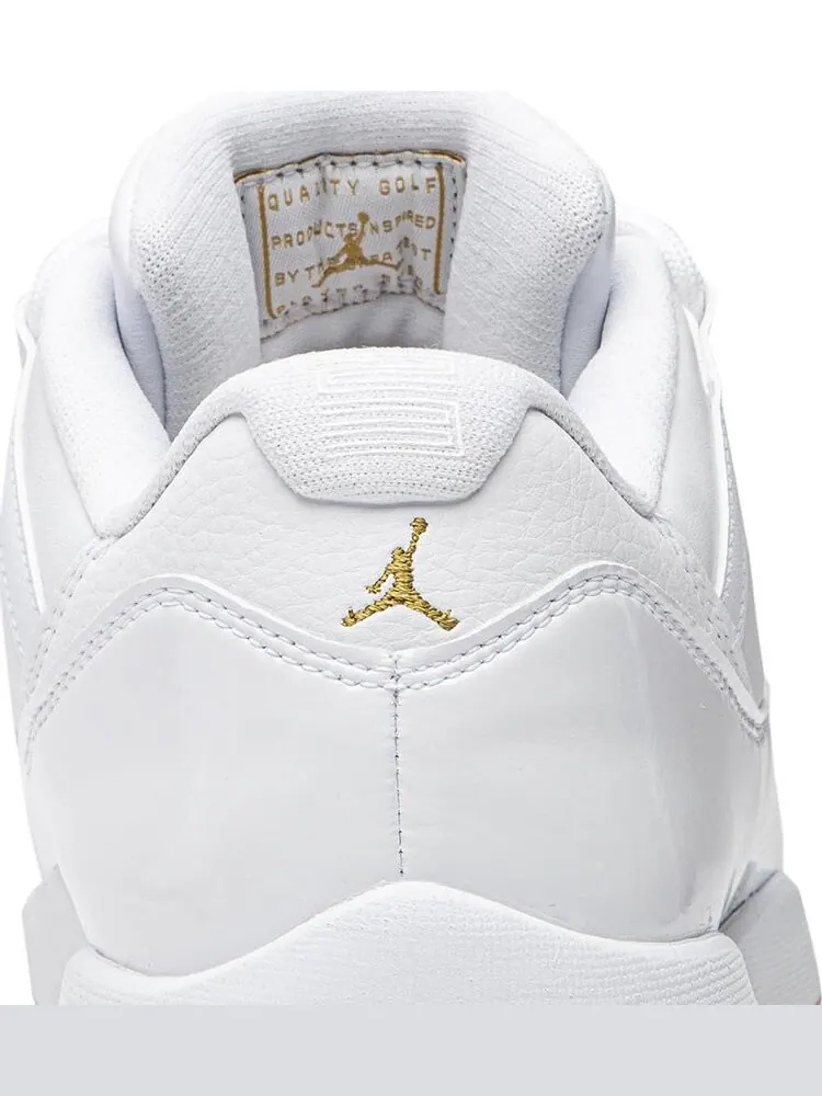 Бутсы Air Jordan 11 Low Golf Metallic Gold — изображение 7 из 8, белый