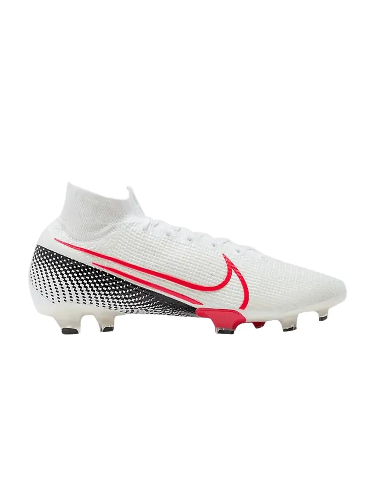 Бутсы Nike Mercurial Superfly 7 Elite FG 'White Laser Crimson' — изображение 1 из 1, белый/черный