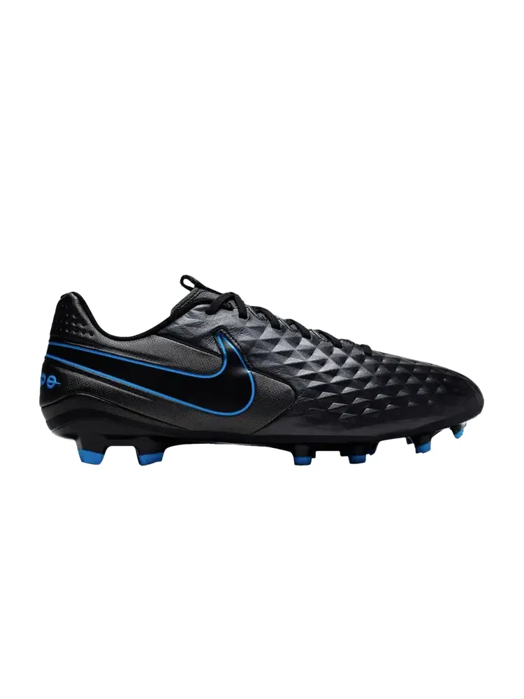 Бутсы Nike Tiempo Legend 8 Academy FG 'Black Blue Hero' — изображение 1 из 1, черный/черный/синий