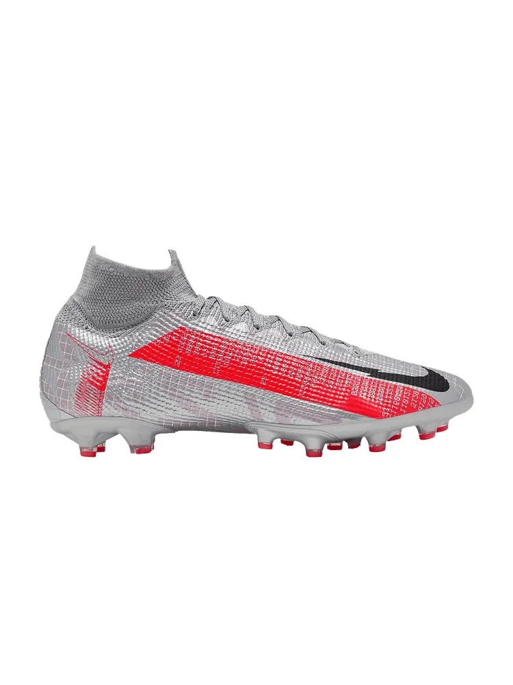 Бутсы Nike Mercurial Superfly 7 Elite AG Pro 'Metallic Grey Crimson' — изображение 1 из 1