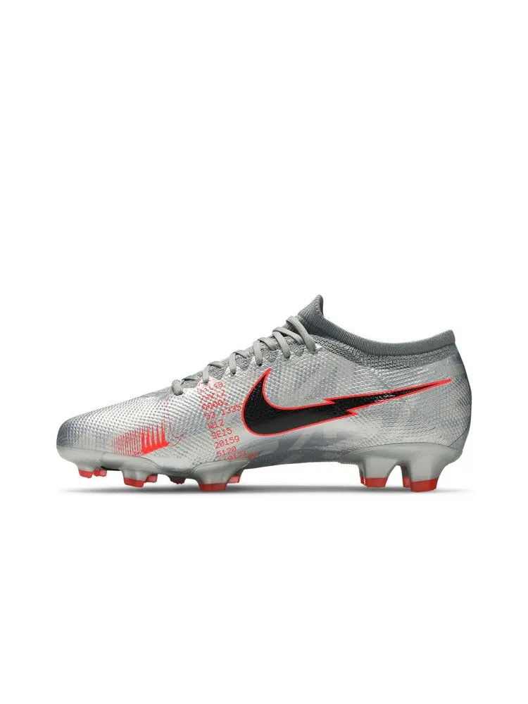 Бутсы Nike Mercurial Vapor 13 Pro FG 'Metallic Grey Crimson' — изображение 4 из 9