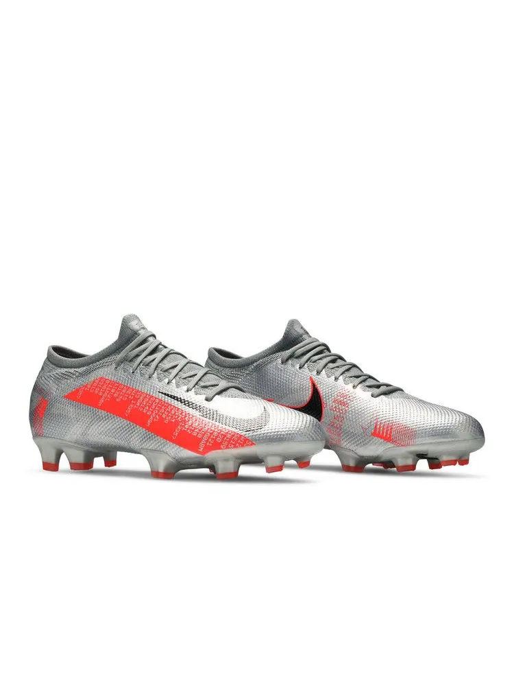 Бутсы Nike Mercurial Vapor 13 Pro FG 'Metallic Grey Crimson' — изображение 9 из 9