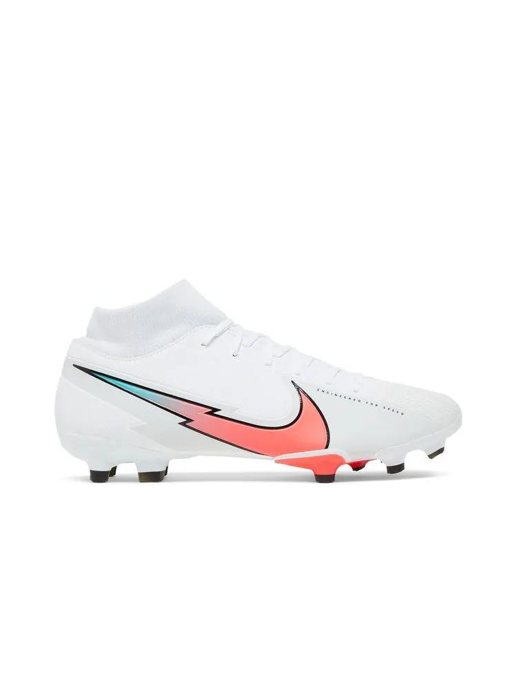 Бутсы Nike Mercurial Superfly 7 Academy MG 'White Crimson Jade' — изображение 2 из 9, белый