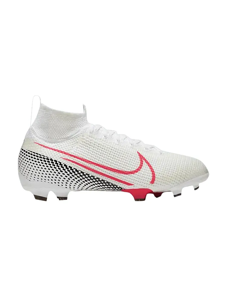 Бутсы Nike Mercurial Superfly 7 Elite FG GS 'White Crimson' — изображение 1 из 1, белый/черный