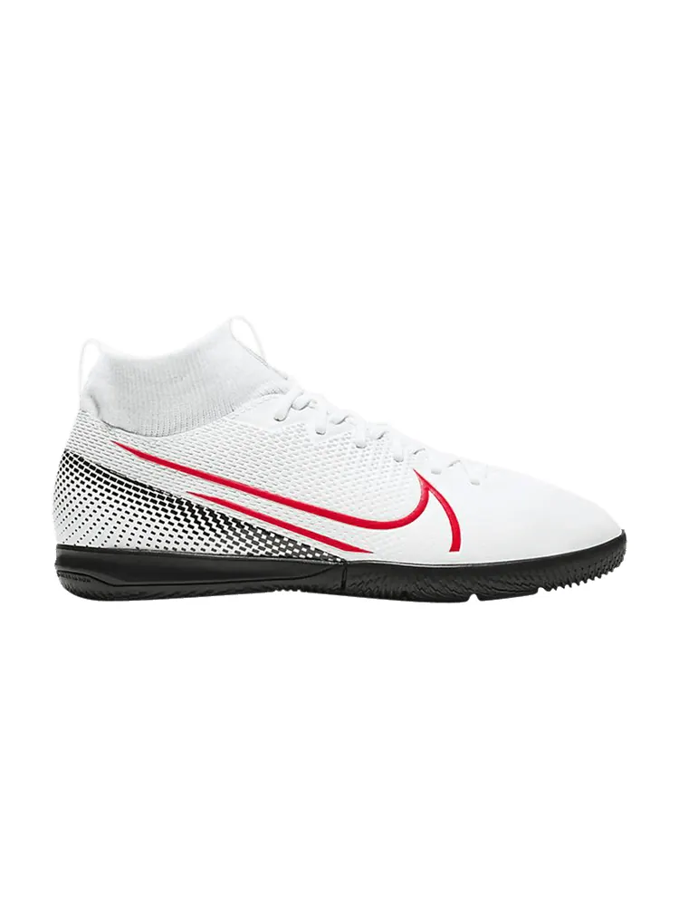 Бутсы Nike Mercurial Superfly 7 Academy IC GS 'White Crimson' — изображение 1 из 1, белый/черный