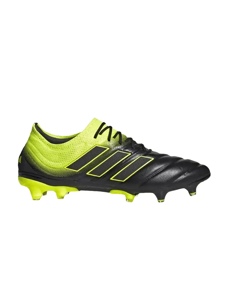 Бутсы adidas Copa 19.1 FG 'Black Solar Yellow' — изображение 1 из 1, черный/желтый/черный