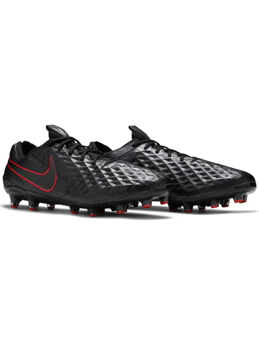 Бутсы Nike Tiempo Legend 8 Elite AG Pro 'Bred' — изображение 2 из 4, черный/красный