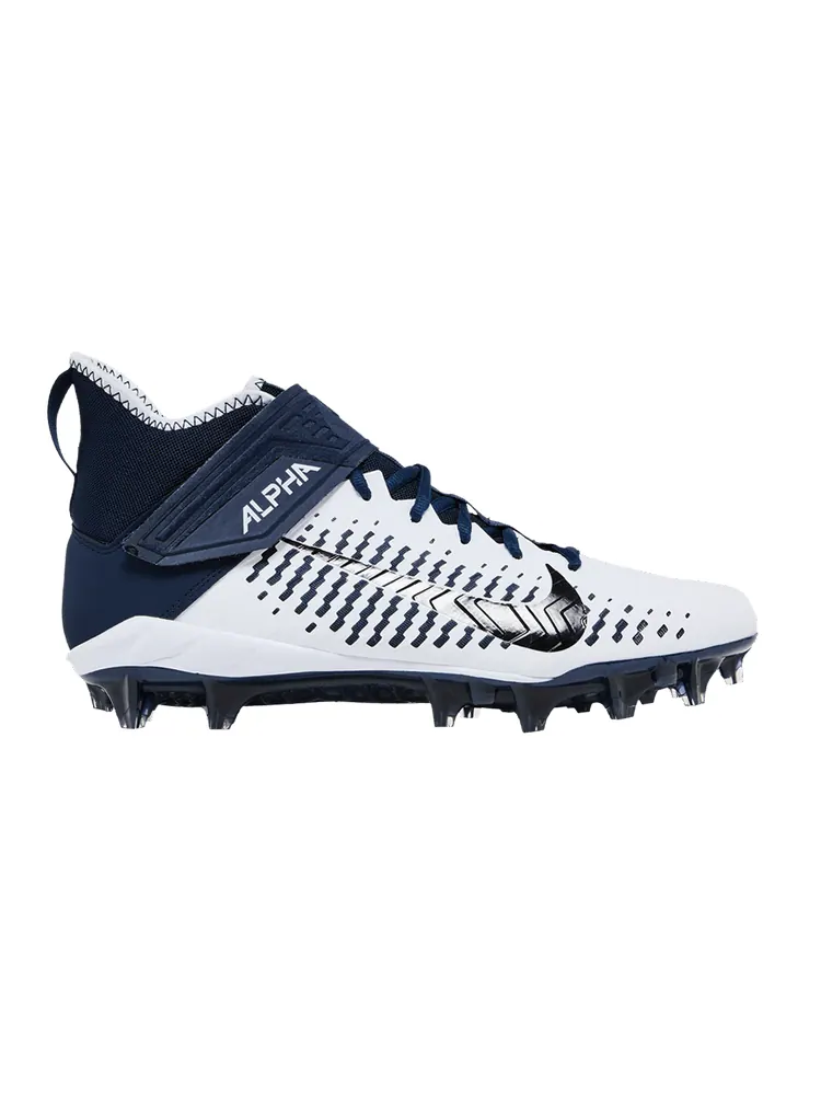 Бутсы Air Jordan Alpha Menace Pro 2 Mid 'White College Navy' — изображение 1 из 9, белый/черный/темно-синий