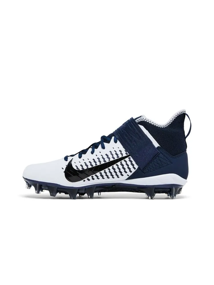 Бутсы Air Jordan Alpha Menace Pro 2 Mid 'White College Navy' — изображение 4 из 9, белый/черный/темно-синий