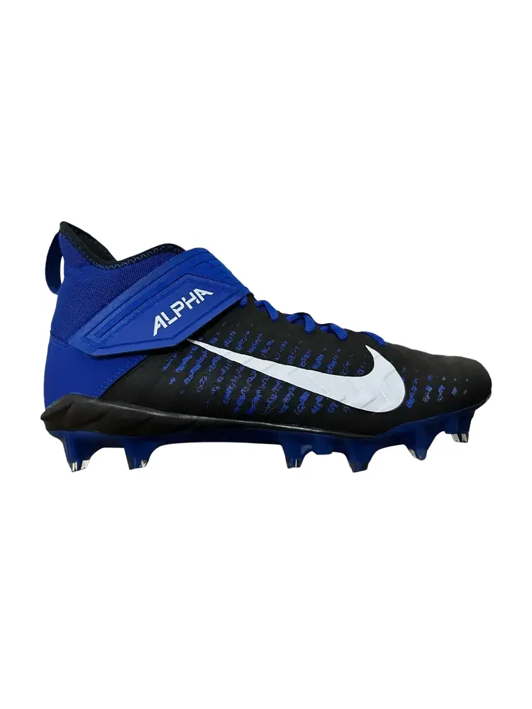 Бутсы Nike Alpha Menace Pro 2 Mid 'Black Old Royal' — изображение 1 из 1, белый/черный