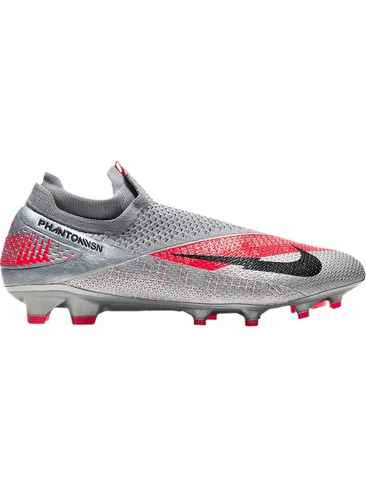 Бутсы Nike Phantom Vision 2 Elite Dynamic Fit FG 'Metallic Grey Crimson' — изображение 1 из 1, серебряный