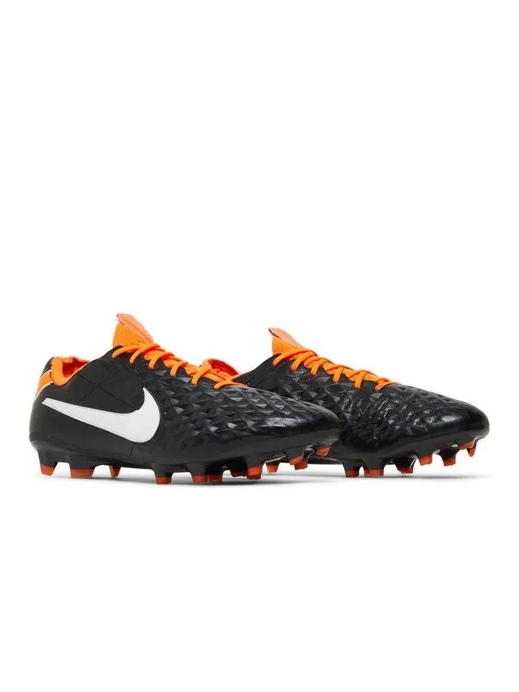 Бутсы Nike Tiempo Legend 8 Elite FG 'Black Total Orange' — изображение 9 из 9, черный/белый/оранжевый