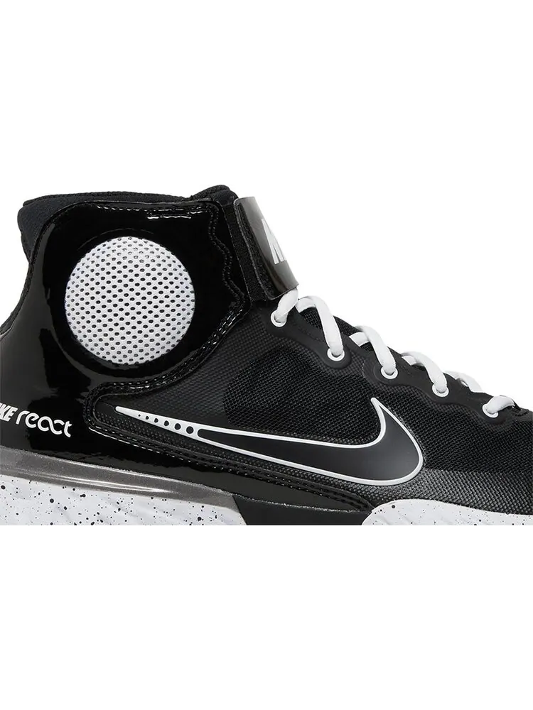 Бутсы Nike Alpha Huarache Elite 3 Mid 'Black White' — изображение 2 из 8, черный