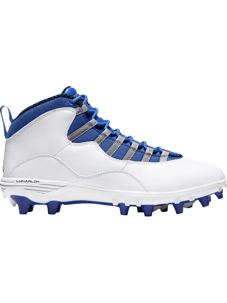 Бутсы Jordan 10 TD Mid White Game Royal — изображение 1 из 1, белый