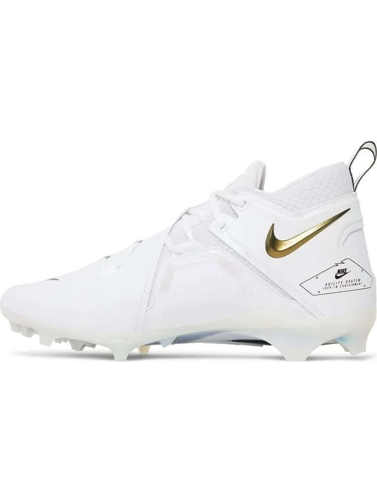 Бутсы Nike Alpha Menace Pro 3 'White Black Gold' — изображение 3 из 8, белый