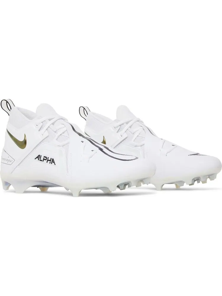 Бутсы Nike Alpha Menace Pro 3 'White Black Gold' — изображение 8 из 8, белый