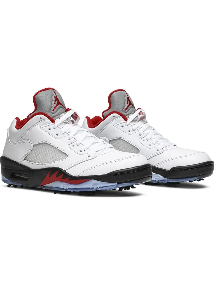 Бутсы Air Jordan 5 Low Golf Fire Red — изображение 8 из 8, белый
