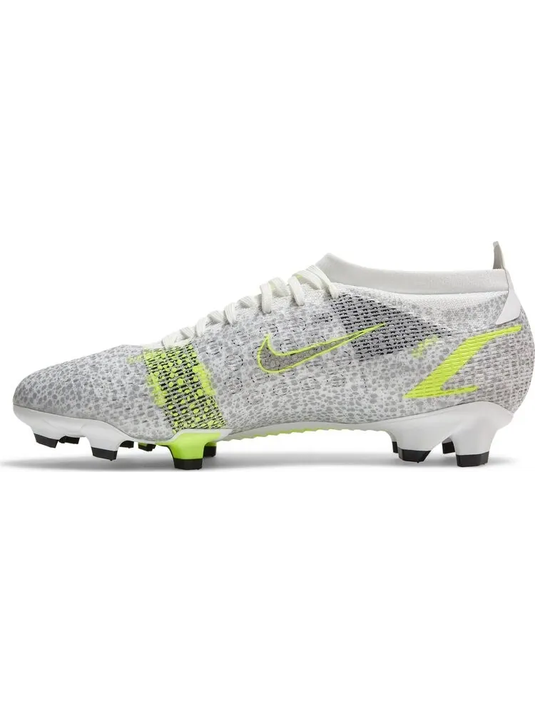Бутсы Nike Mercurial Vapor 14 Pro FG 'Metallic Silver Volt' — изображение 3 из 8, белый